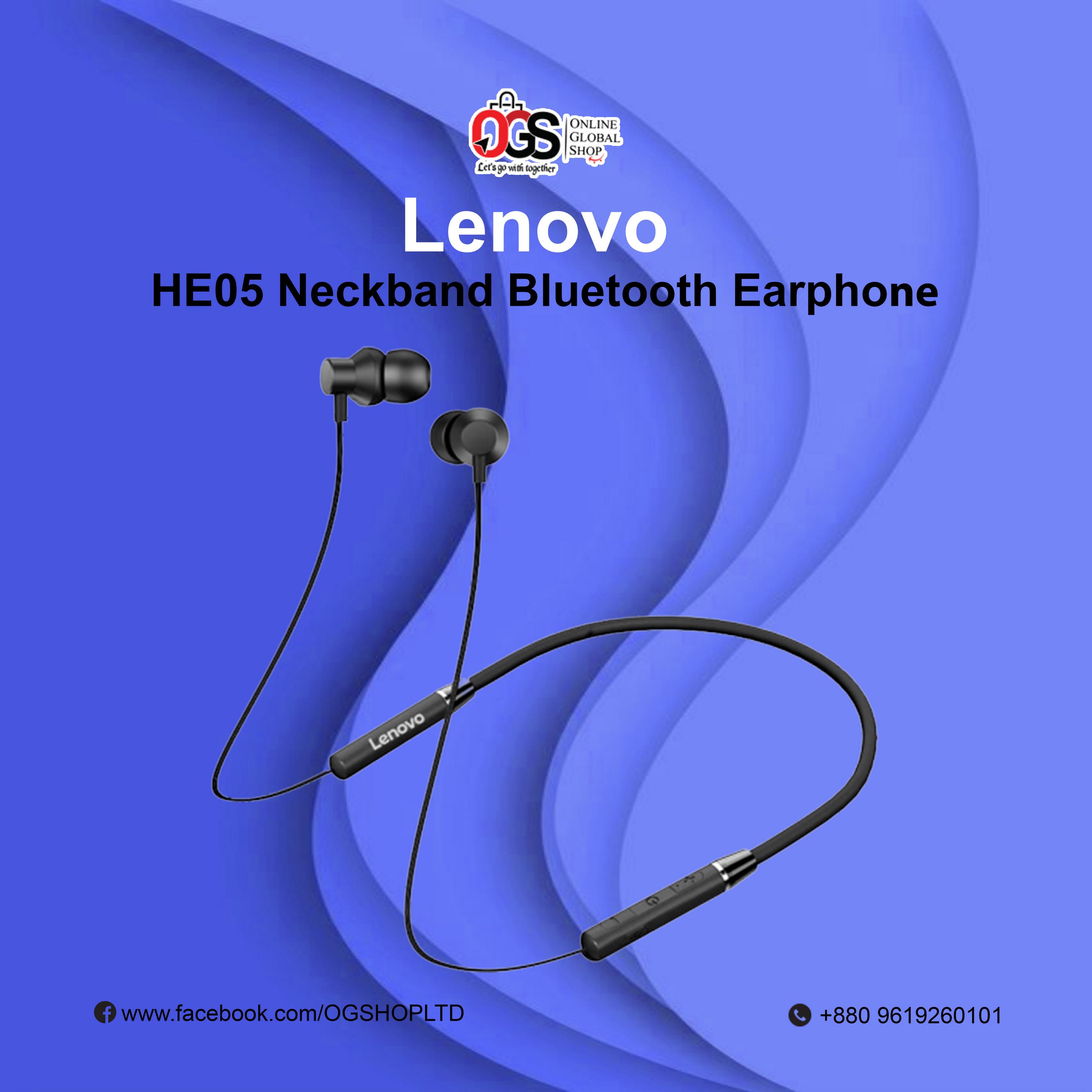 Lenovo HE05 Neckband Bluetooth Earphone