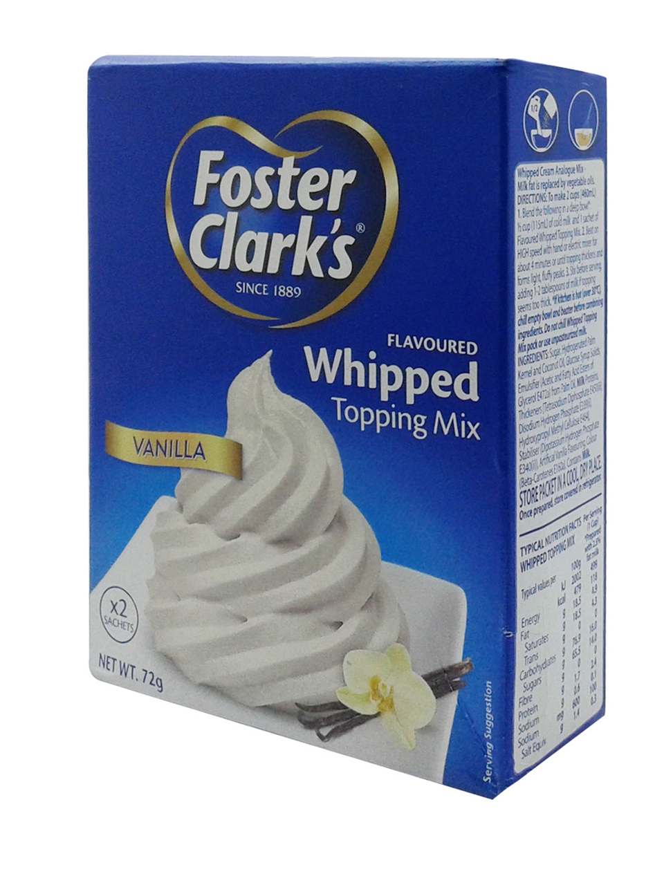 Foster Clark's Whipped Topping Mix 72g Pack Vanila